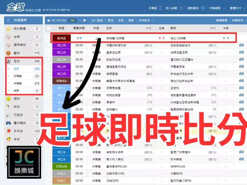 足球即時比分